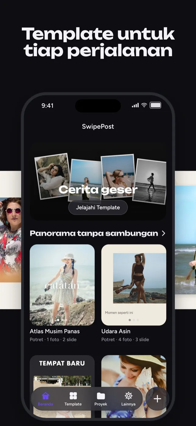 Template untuk setiap perjalanan
